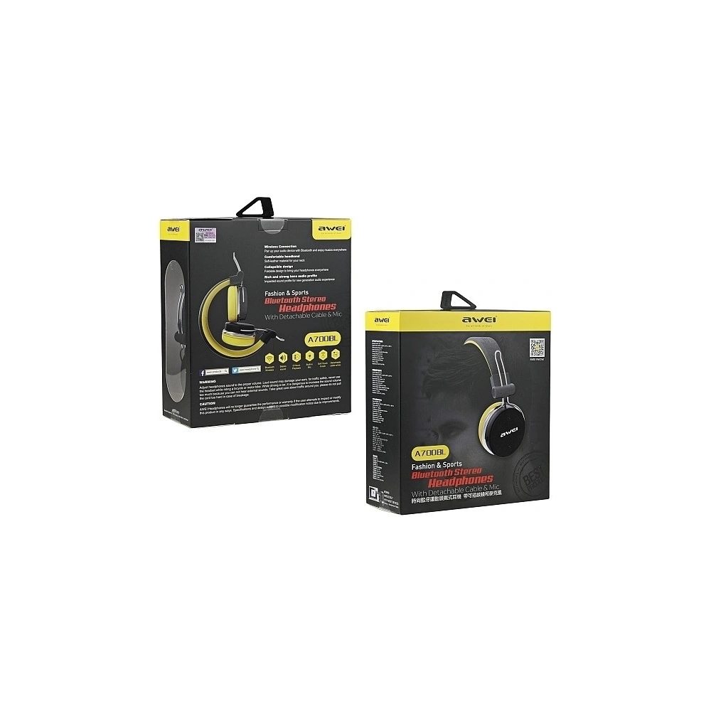 Hurtownia GSM - AWEI słuchawki nauszne Bluetooth A700BL czarny/black - AWEI022BLK - {ean13} - Hurt