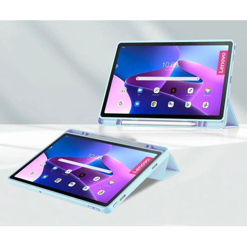 Etui Bizon Case Tab Clear Matt do Lenovo Tab M10 Plus Gen 3 błękitne