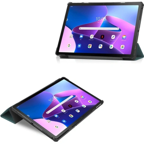 Etui Bizon Case Tab Croc do Lenovo Tab M10 Plus Gen 3 ciemnozielone