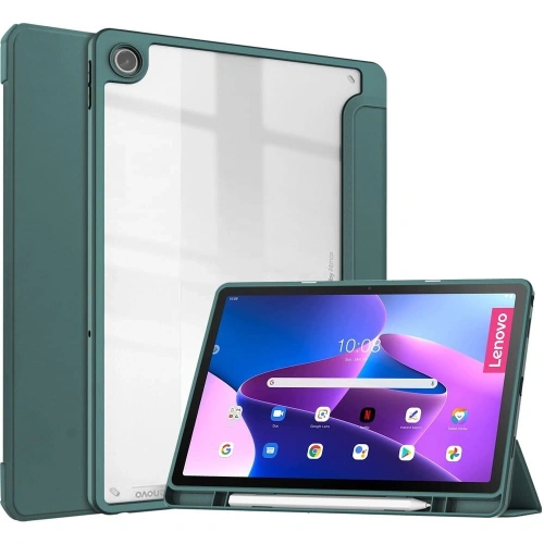 Etui Bizon Case Tab Clear Matt do Lenovo Tab M10 Plus Gen 3 ciemnozielone