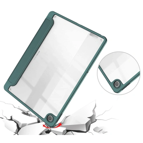 Etui Bizon Case Tab Clear Matt do Lenovo Tab M10 Plus Gen 3 ciemnozielone