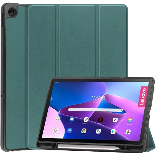Etui Bizon Case Tab Lizard do Lenovo Tab M10 Plus Gen 3 ciemnozielone
