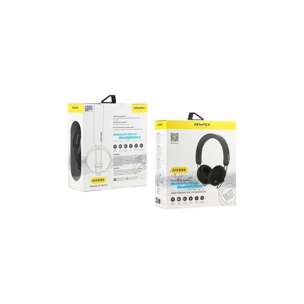 Hurtownia GSM - AWEI słuchawki nauszne Bluetooth A800BL czarny/black - AWEI024BLK - {ean13} - Hurt