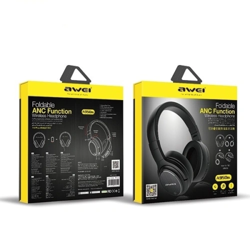 AWEI słuchawki nauszne Bluetooth A950BL czarny/black ANC