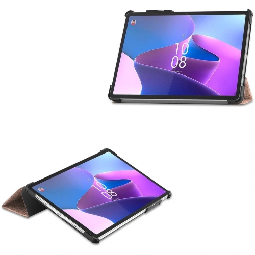 Etui Bizon Case Tab Croc do Lenovo Xiaoxin Pad Pro 2022 / P11 Pro Gen 2 różowozłote