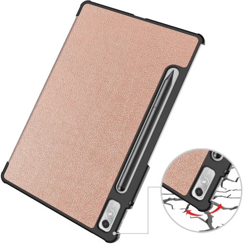 Etui Bizon Case Tab Croc do Lenovo Xiaoxin Pad Pro 2022 / P11 Pro Gen 2 różowozłote