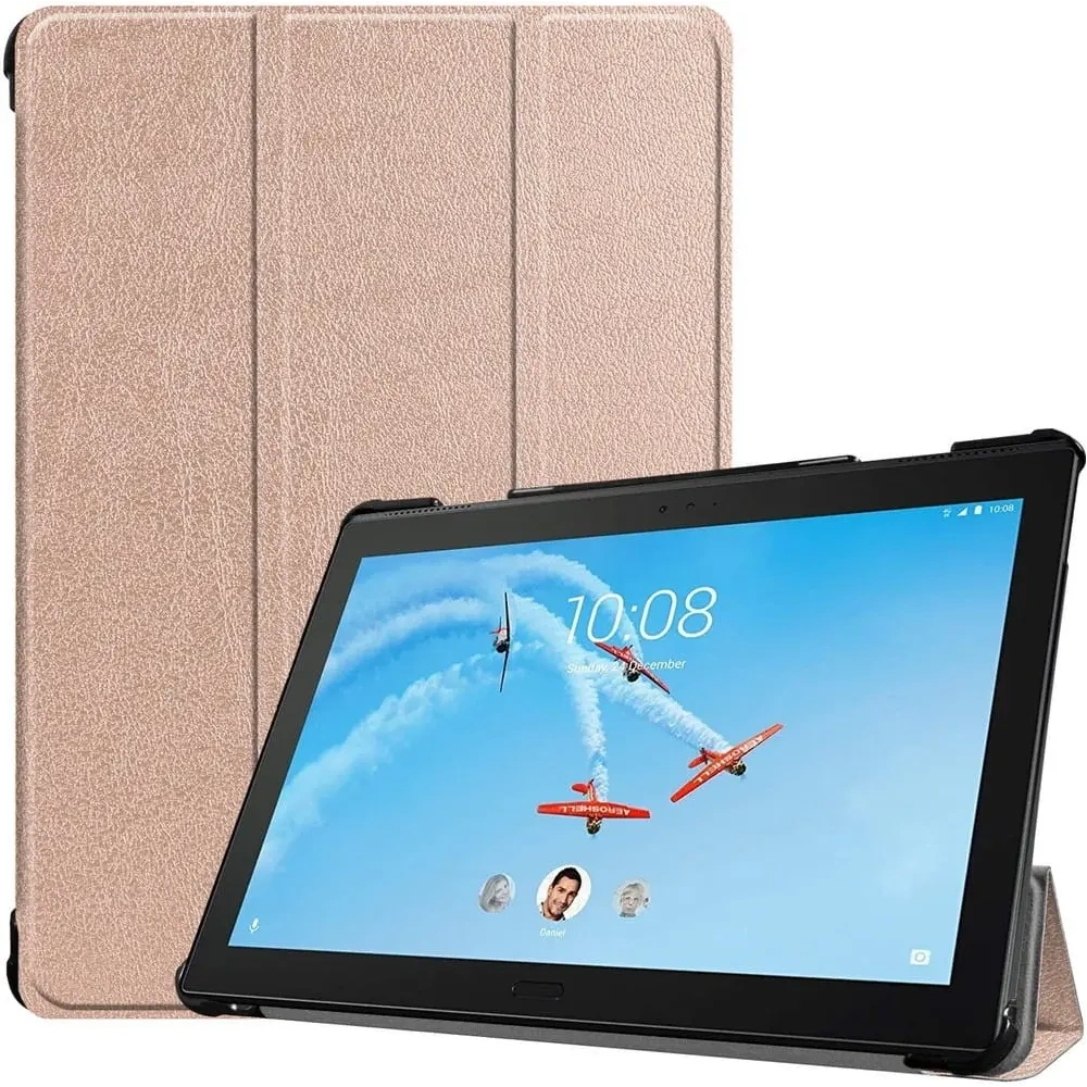 Hurtownia GSM - Etui Bizon Case Tab Croc pro Lenovo Yoga Smart Tab 10.1 / Lenovo Yoga Tab 5 v růžovo-zlaté barvě - BIZ439 - {ean13} - Hurt