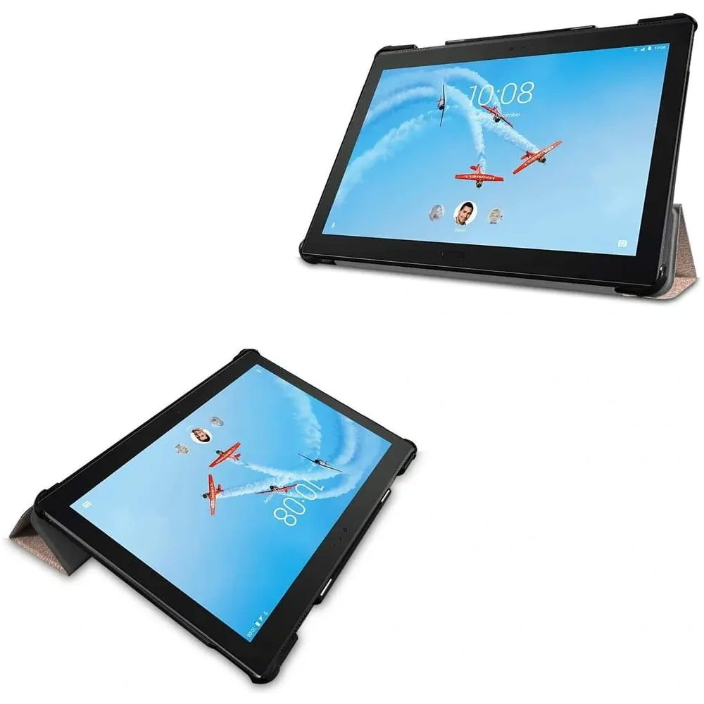 Hurtownia GSM - Etui Bizon Case Tab Croc pro Lenovo Yoga Smart Tab 10.1 / Lenovo Yoga Tab 5 v růžovo-zlaté barvě - BIZ439 - {ean13} - Hurt