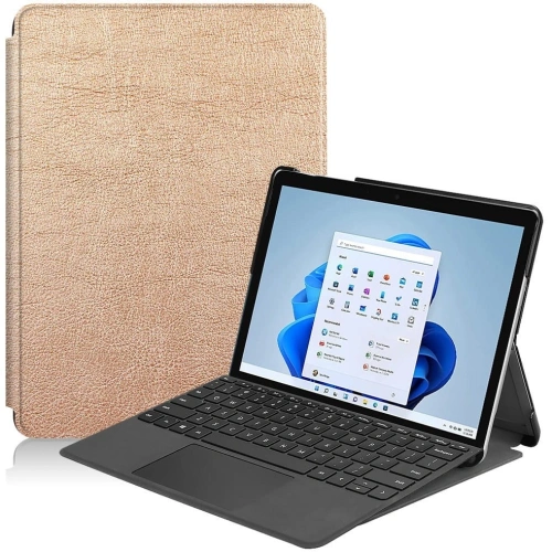 Etui Bizon Case Tab Croc do Microsoft Surface Go 3 / Go 2 / Go różowozłote