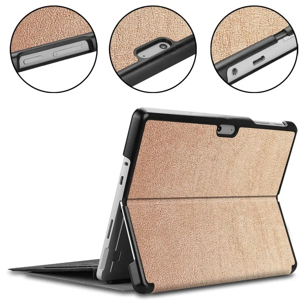 Hurtownia GSM - Caz Bizon Tab Croc Microsoft Surface Go 3 / Go 2 / Go roz auriu - BIZ441 - {ean13} - Hurt
