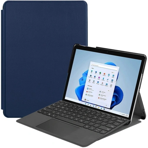 Etui Bizon Case Tab Croc do Microsoft Surface Go 3 / Go 2 / Go granatowe