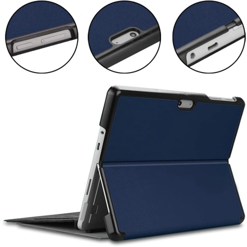 Etui Bizon Case Tab Croc do Microsoft Surface Go 3 / Go 2 / Go granatowe