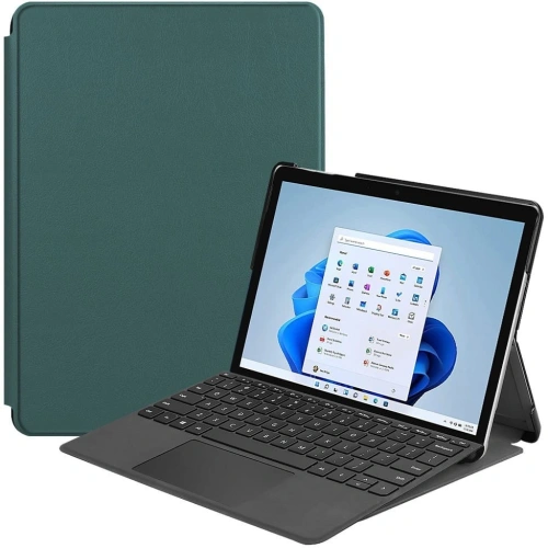 Etui Bizon Case Tab Croc do Microsoft Surface Go 3 / Go 2 / Go ciemnozielone