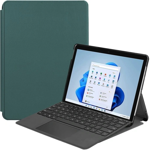 Etui Bizon Case Tab Croc do Microsoft Surface Pro 8 ciemnozielone