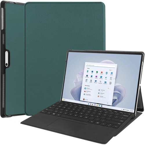 Etui Bizon Case Tab Croc do Microsoft Surface Pro 11 / 10 / 9 ciemnozielone