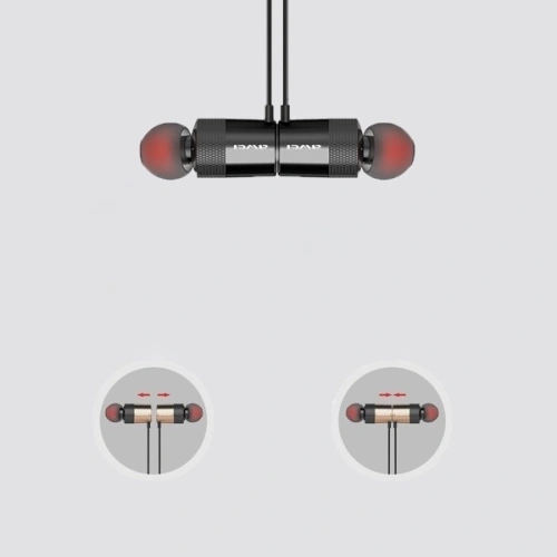 AWEI słuchawki sportowe Bluetooth AK2 czarny/black Magnetic switch