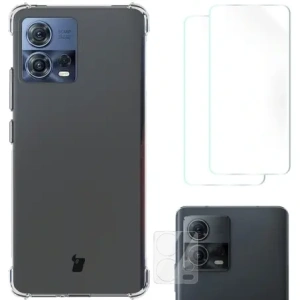 Wholesale Bizon Case Clear Pack case + 2x screen film + lens protector Motorola Moto Edge 30 Fusion clear - BIZ456 - {ean13} - Hurt