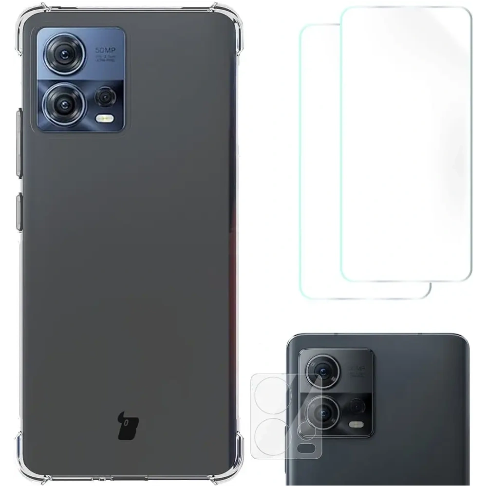 Hurtownia GSM - Bizon Case Clear Pack Hülle + 2x Bildschirmfolie + Linsenschutz für Motorola Moto Edge 30 Fusion klar - BIZ456 - {ean13} - Hurt