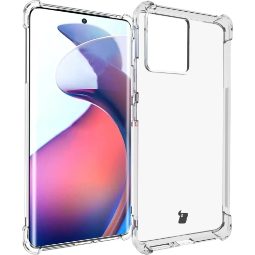 Etui + 2x folia + obiektyw Bizon Case Clear Pack do Motorola Moto Edge 30 Fusion przezroczyste