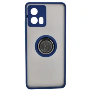 Wholesale Bizon Case Hybrid Ring Motorola Edge 30 Fusion smoky with a navy blue frame - BIZ457 - {ean13} - Hurt