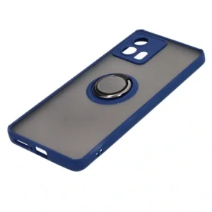 Wholesale Bizon Case Hybrid Ring Motorola Edge 30 Fusion smoky with a navy blue frame - BIZ457 - {ean13} - Hurt