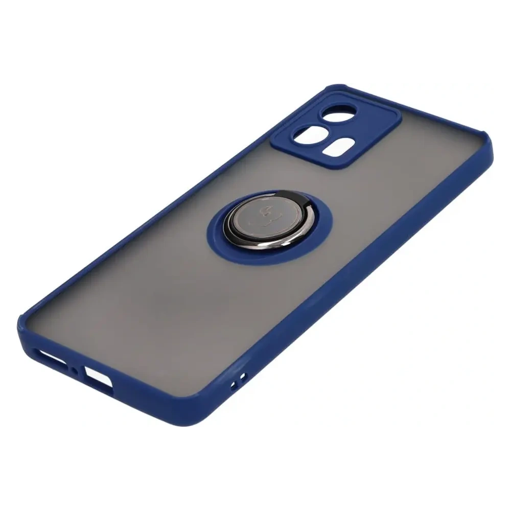 Hurtownia GSM - Bizon Case Hybrid Ring Motorola Edge 30 Fusion rauchig mit einem navyblauen Rahmen - BIZ457 - {ean13} - Hurt