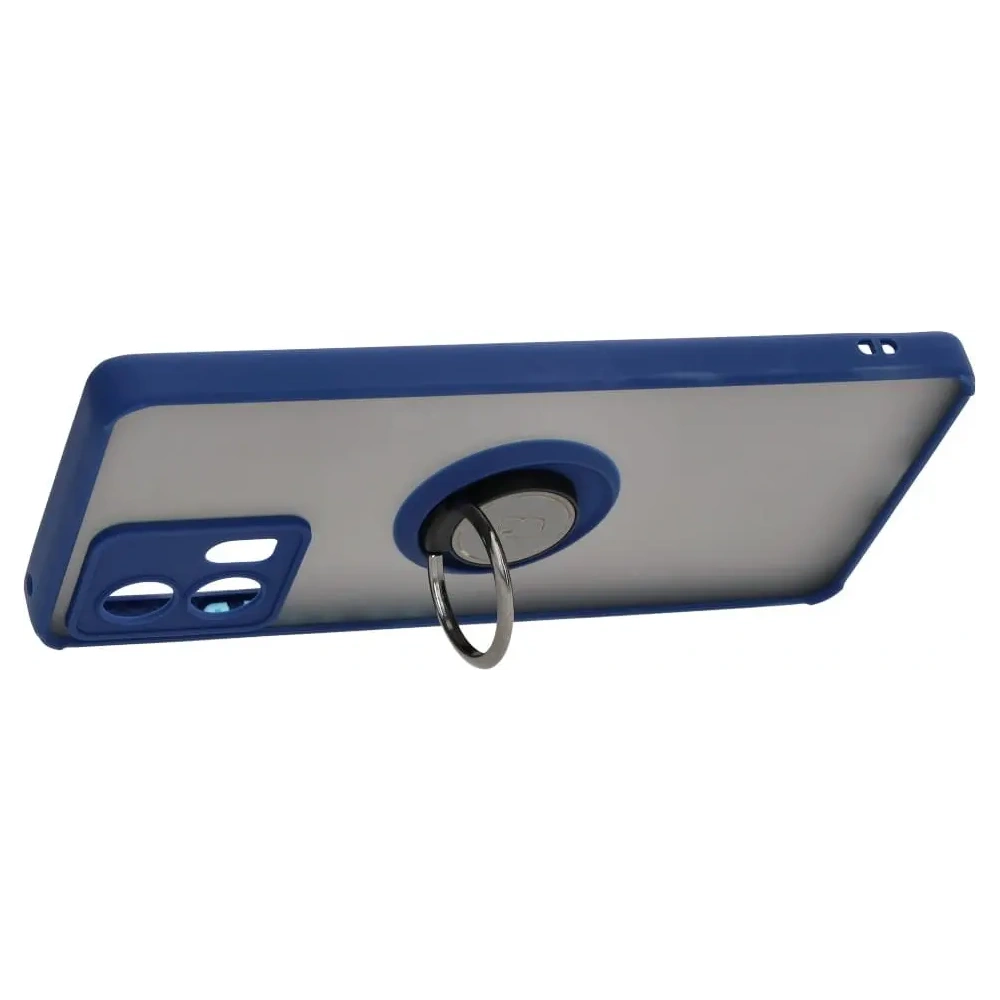 Hurtownia GSM - Bizon Case Hybrid Ring Motorola Edge 30 Fusion rauchig mit einem navyblauen Rahmen - BIZ457 - {ean13} - Hurt
