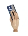 Hurtownia GSM - Bizon Case Hybrid Ring Motorola Edge 30 Fusion rauchig mit einem navyblauen Rahmen - BIZ457 - {ean13} - Hurt