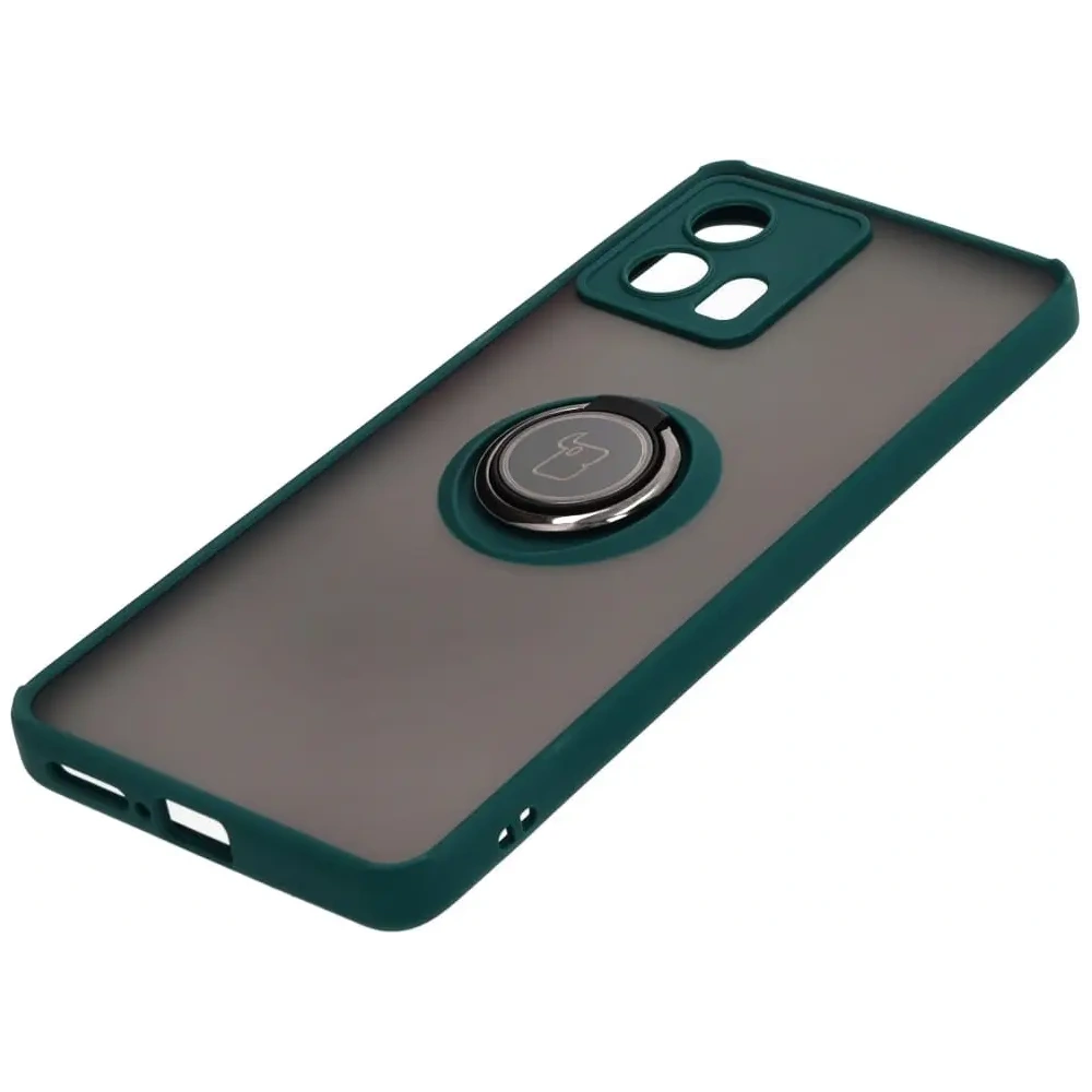 Hurtownia GSM - Bizon Case Hybrid Ring Motorola Edge 30 Fusion rauchig mit einem dunkelgrünen Rahmen - BIZ458 - {ean13} - Hurt