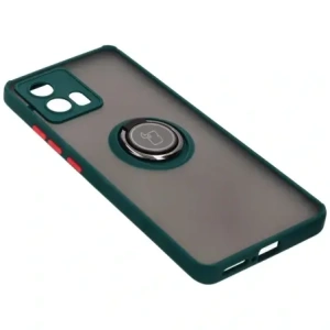 Wholesale Bizon Case Hybrid Ring Motorola Edge 30 Fusion smoky with a dark green frame - BIZ458 - {ean13} - Hurt