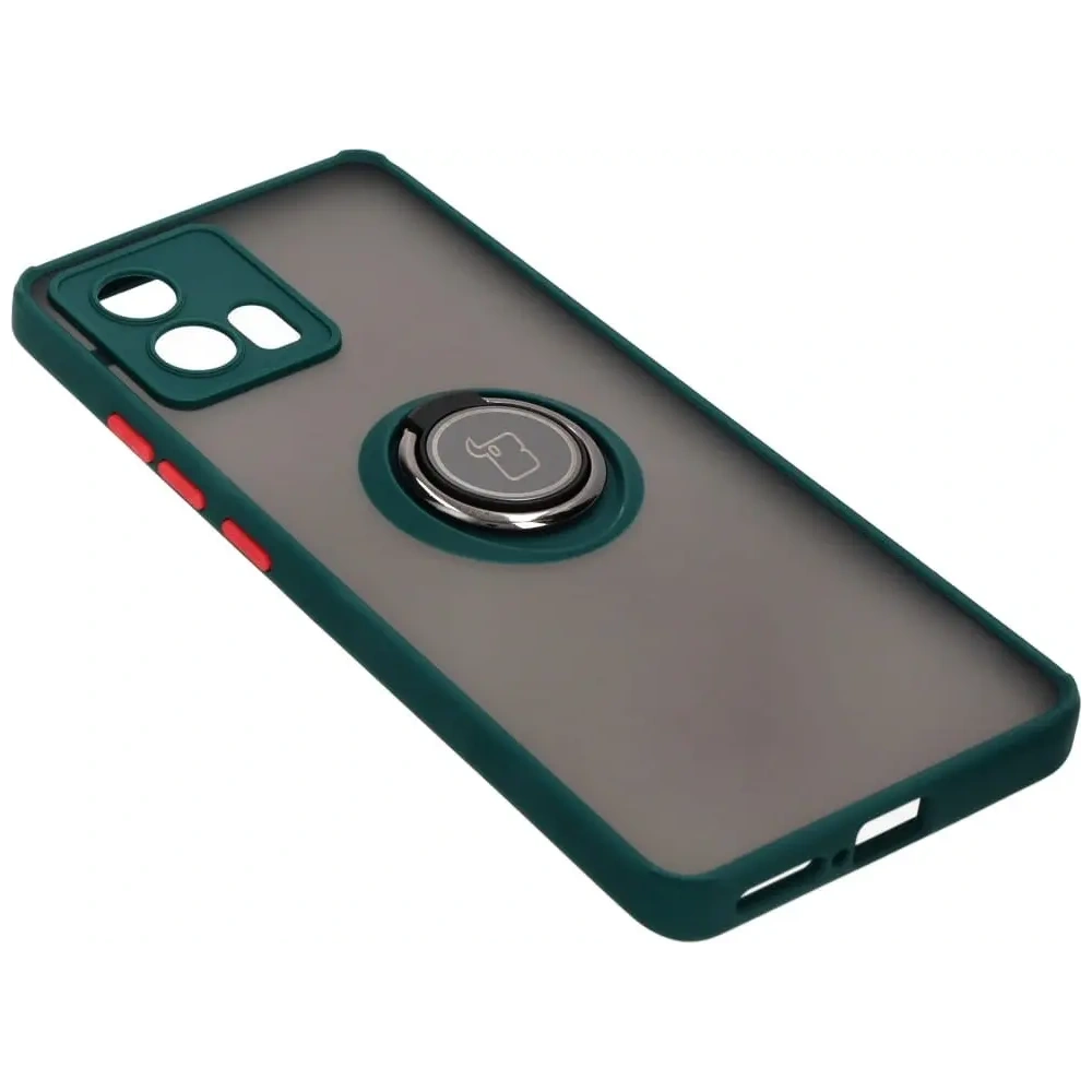 Hurtownia GSM - Bizon Case Hybrid Ring Motorola Edge 30 Fusion rauchig mit einem dunkelgrünen Rahmen - BIZ458 - {ean13} - Hurt