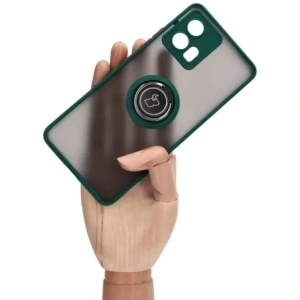 Wholesale Bizon Case Hybrid Ring Motorola Edge 30 Fusion smoky with a dark green frame - BIZ458 - {ean13} - Hurt