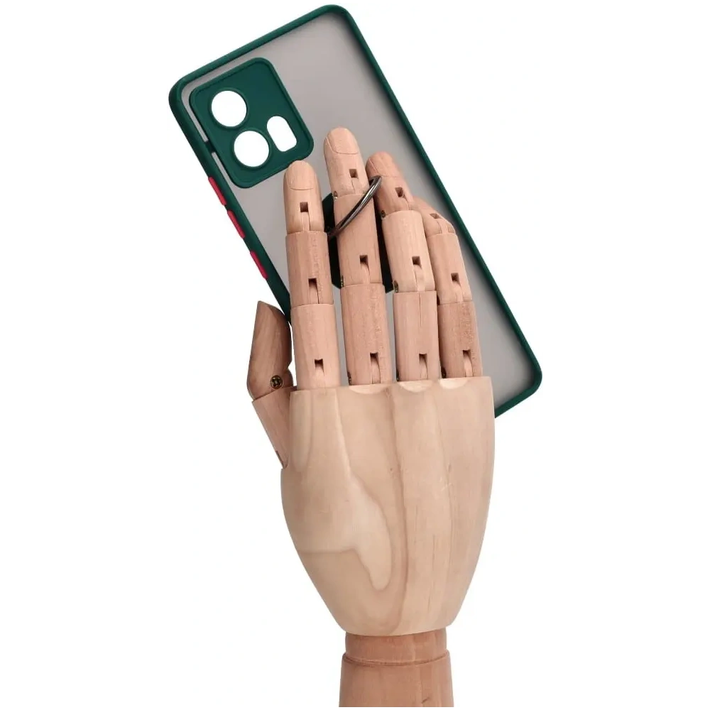 Hurtownia GSM - Bizon Case Hybrid Ring Motorola Edge 30 Fusion rauchig mit einem dunkelgrünen Rahmen - BIZ458 - {ean13} - Hurt