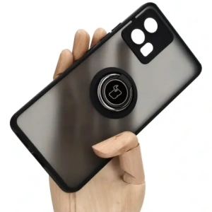 Hurtownia GSM - Caz hibrid Bizon Ring Motorola Edge 30 Fusion fumuriu cu un cadru negru - BIZ460 - {ean13} - Hurt
