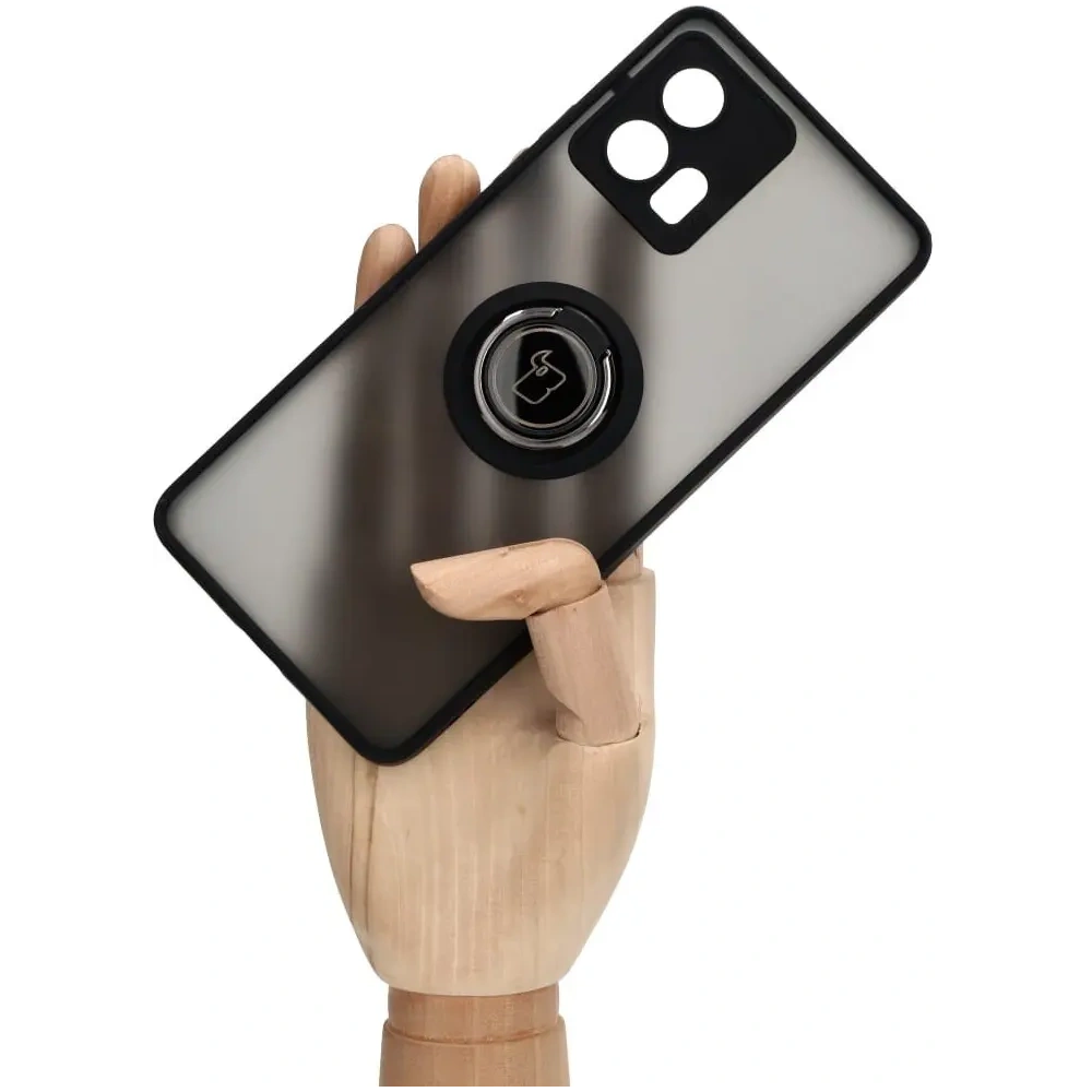 Wholesale Bizon Case Hybrid Ring Motorola Edge 30 Fusion smoky with a black frame - BIZ460 - {ean13} - Hurt