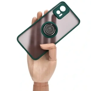 Hurtownia GSM - Etui z uchwytem na palec Bizon Case Hybrid Ring do Motorola Edge 30 Neo przydymione z ciemnozieloną ramką - BIZ461 - {ean13} - Hurt