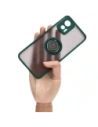 Hurtownia GSM - Caz Bizon Hybrid Ring Motorola Edge 30 Neo fumuriu cu un cadru verde închis - BIZ461 - {ean13} - Hurt