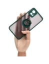 Hurtownia GSM - Caz Bizon Hybrid Ring Motorola Edge 30 Neo fumuriu cu un cadru verde închis - BIZ461 - {ean13} - Hurt