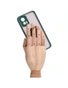 Hurtownia GSM - Caz Bizon Hybrid Ring Motorola Edge 30 Neo fumuriu cu un cadru verde închis - BIZ461 - {ean13} - Hurt