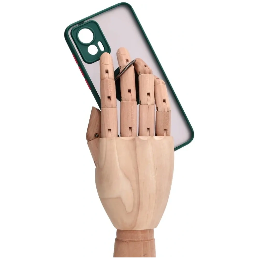 Hurtownia GSM - Caz Bizon Hybrid Ring Motorola Edge 30 Neo fumuriu cu un cadru verde închis - BIZ461 - {ean13} - Hurt