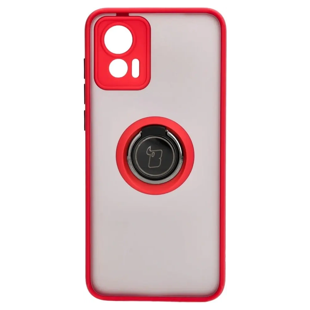 Hurtownia GSM - Bizon Case Hybrid Ring Motorola Edge 30 Neo rauchig mit rotem Rahmen - BIZ464 - {ean13} - Hurt
