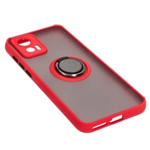 Hurtownia GSM - Bizon Case Hybrid Gyűrű Motorola Edge 30 Neo füstös színben, piros kerettel. - BIZ464 - {ean13} - Hurt