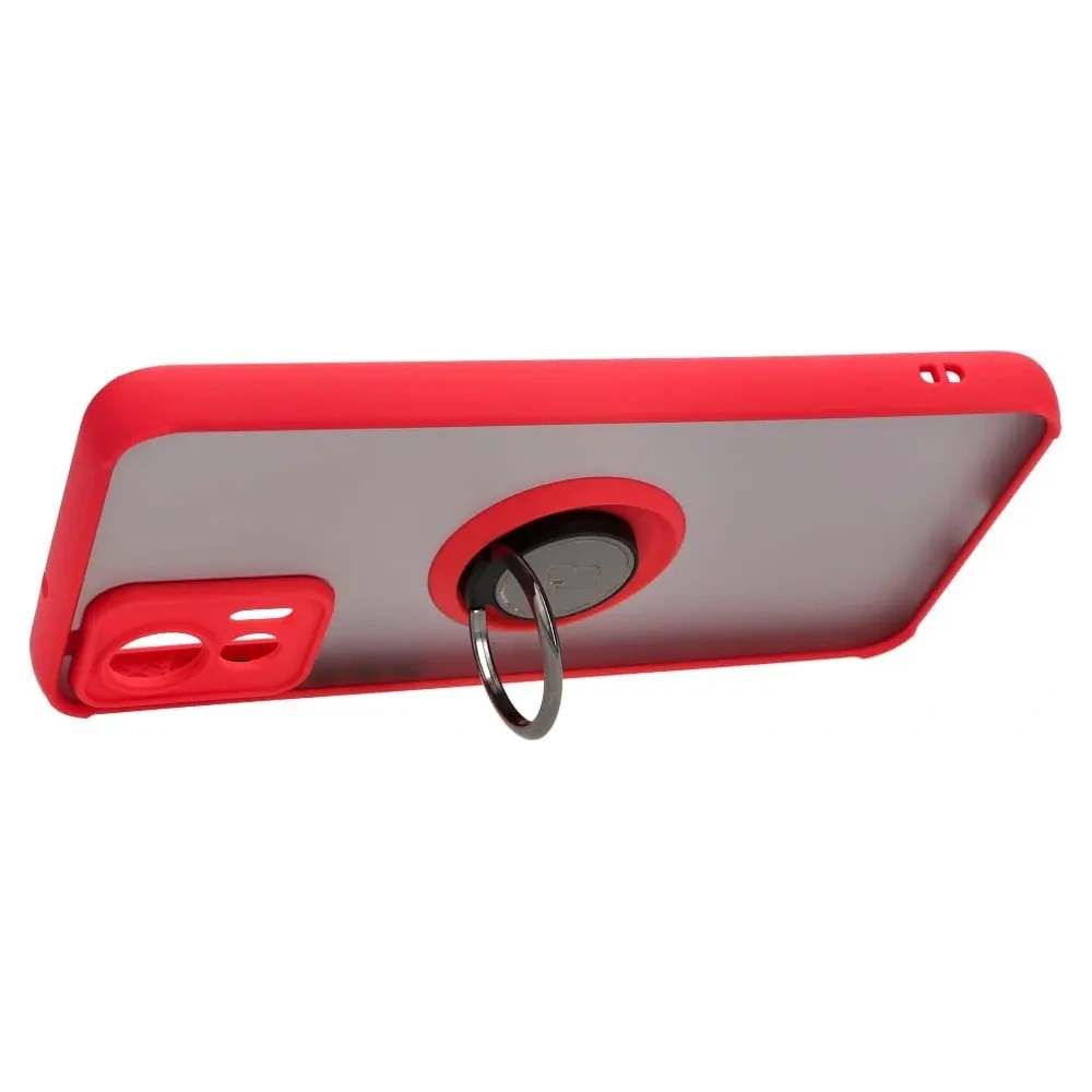 Hurtownia GSM - Bizon Case Hybrid Ring Motorola Edge 30 Neo rauchig mit rotem Rahmen - BIZ464 - {ean13} - Hurt