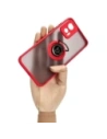 Hurtownia GSM - Caz hibrid Bizon Ring Motorola Edge 30 Neo fumuriu cu un cadru roșu - BIZ464 - {ean13} - Hurt