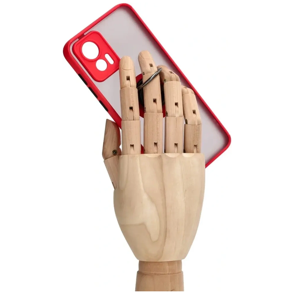 Hurtownia GSM - Bizon Case Hybrid Ring Motorola Edge 30 Neo rauchig mit rotem Rahmen - BIZ464 - {ean13} - Hurt