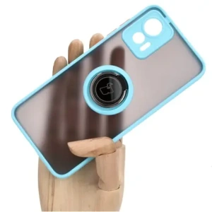 Hurtownia GSM - Bizon Case Hybrid Gyűrű Motorola Edge 30 Neo füstös színben, világoskék kerettel. - BIZ465 - {ean13} - Hurt
