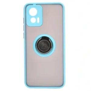 Hurtownia GSM - Etui z uchwytem na palec Bizon Case Hybrid Ring do Motorola Edge 30 Neo przydymione z jasnoniebieską ramką - BIZ465 - {ean13} - Hurt