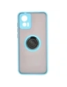 Hurtownia GSM - Pouzdro s prstovým úchytem Bizon Case Hybrid Ring pro Motorola Edge 30 Neo kouřové s jasně modrým rámečkem. - BIZ465 - {ean13} - Hurt