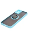 Hurtownia GSM - Pouzdro s prstovým úchytem Bizon Case Hybrid Ring pro Motorola Edge 30 Neo kouřové s jasně modrým rámečkem. - BIZ465 - {ean13} - Hurt