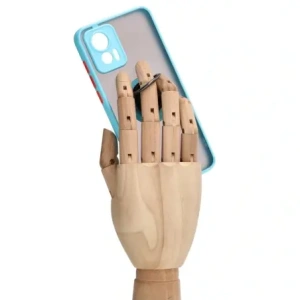Hurtownia GSM - Etui z uchwytem na palec Bizon Case Hybrid Ring do Motorola Edge 30 Neo przydymione z jasnoniebieską ramką - BIZ465 - {ean13} - Hurt